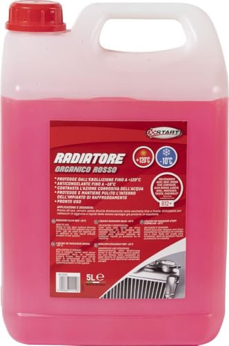Liquido Radiatore organico rosso G12+ da 5 litri - contrasta l'azione corrosiva dell'acqua - protegge dall'ebollizione fino a +120°C e agisce da anticongelante fino a -10°C
