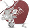 SAGA GIOIELLI® Collier Femme Appel Anges Grossesse Rappel des Anges Femme Enceinte Sucette Ours en peluche, L, Acier inoxydable, Sans objet