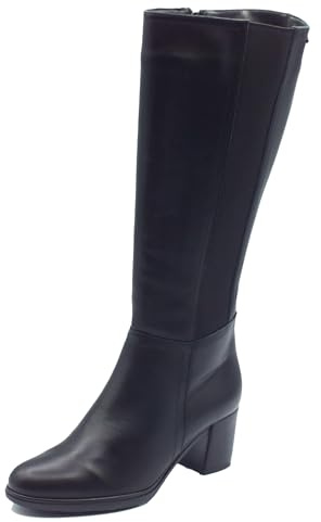 Igi&Co 4695300 Vitello Nero Stivali con Tacco per Donna in Pelle ed Elastico