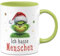 Tassenbrennerei Tasse Grinch - Ich hasse Menschen - Kaffeetasse mit Spruch, Weihnachtstasse lustig - Weihnachts-Deko Anti-Weihnachten (Grün)
