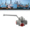 LVYXON Hydraulik-Kugelhahn, Hydraulischer 3-Wege-Hochdruck-Kugelhahn, 1/4 Zoll bis 1 Zoll für BSP 500 Bar MWP, Kugelhahn-Abschaltschalter aus Kohlenstoffstahl(G1/2)