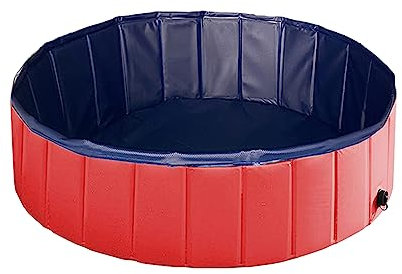 TILEZE Piscina Dura para Perros, Piscina para Mascotas,Piscina portátil para Perros para bañarse - Piscinas de Juegos acuáticos para niños y Mascotas para balcón, baño, Camping, Vacaciones