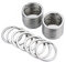 NestNook 30mm Round Flat Key Chain Rings 50 Pcs Metal Split Ring for Home Car Keys Organisation and DIY Crafts