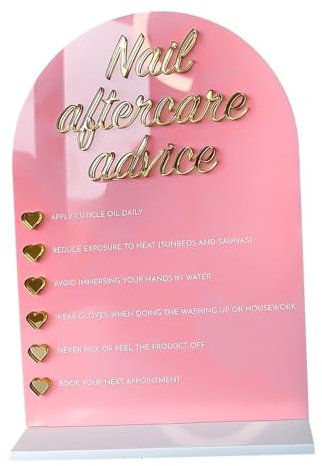 harayaa Nail Tip Display Board Remind Display Sign Portable Professional