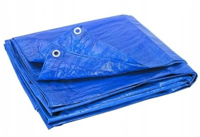 DIAH DO IT AT HOME Lightweight Blue Tarpaulin 50 GSM (5m x 8m) - Economy Waterproof Tarp Cover & Ground Sheet with Eyelets for Painting, Dust Protection, Camping & Garden