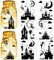 CREATCABIN 24 Sheets 6 Styles Fairy Angel Mason Jar Decals Moon Castle Stickers Die Cuts Silhouettes Self-Adhesive PVC Waterproof for Craft Scrapbook Lantern Jars Wall Windows Glass Phones 7.8x5.9Inch