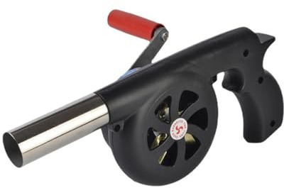 Sarini BBQ-Ventilator-Luftgebläse, manueller Grill-Feuerstarter, Kochen im Freien, BBQ-Ventilator, tragbares Grill-Luftgebläse, schneller Feuerstarter-Blasbalg, für Grillpicknick im Freien