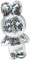 Acunny Niedliche Hasen-Disco-Kugel, Hasen-Disco- - Silberne Hasen-Glasfiguren - Funky Home Decor Kaninchen-Skulpturen, Bühnen-Requisiten, Musik-Festival-Dekoration für Schlafzimmer und Wohnzimmer
