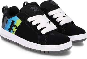 DC Shoes Jungen Court Graffik Skateboardschuhe, Black Multi White, 36 EU