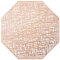 fanquare Round Placemats Set of 6 Rose Gold PVC Woven Placemats Hollow-out Table Mats Heat Resistant Washable Non-Slip Tablemats for Dining Kitchen Wedding Decoration 38.5cm
