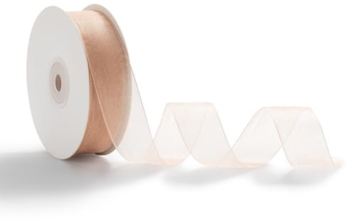 AOKSUNOVA Nastro in organza rosa per matrimonio, nastro in organza, colore rosa antico