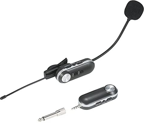 YIWEOG UHF Headset Wireless Microphone Instrument Mic Omni-directional Hifi Microphone Wireless Instrument Microphone System Receiver & Transmitter UHF Clip Type Mic+Receiver for Sax Saxophone French