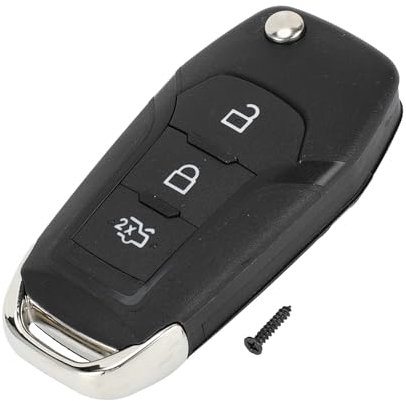 A ABSOPRO 3 Buttons Key Shell Case Keyless Entry Remote Key Fob Replacement Case for Ford Ka Fiesta Focus Transit for Ranger Connect Mondeo