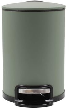 Douceur d'Intérieur, Poubelle de Salle de Bain (3 l) Metaline Sauge, Métal Mat