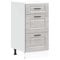 vidaXL Armoire de Cuisine Porto Sonoma Gris Bois d'ingénierie, Meuble d'évier, Meuble de Cuisine avec tiroir, Meuble de Cuisine à tiroir