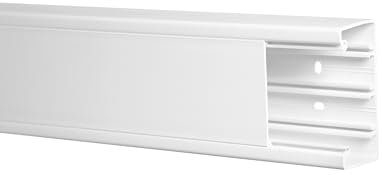 KOMIB Hochwertige BR10050RW Brüstungskanal Kabelkanal 100 x 50 x 2000 mm Weiß (reinweiß) 10 Meter - 5 x 2m (5 Stück) Elektroinstallation Kabelkanal Kabelabdeckung Kabelmanagement/VDE (100 x 50mm)