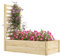 Outsunny Jardinière avec Treillis carré Potager en Bois 115 x 60 x 110 cm Effet Bois Naturel