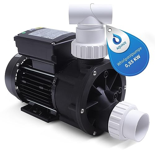 AQUADE Whirlpоol Pumpe 0,55kW 550W, 0,75HP, 230V, 50Hz, 18.000l/h – Umwälzpumpe für Pools bis 18m³, Whirlpоols bis 3.000l