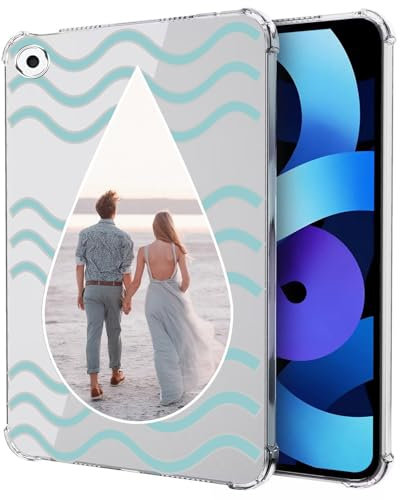 TIANDIMY Cover Personalizzata per tablet iPad Air 2,custodia protettiva con foto e testo personalizzati,silicone TPU morbido,antiurto,angoli rinforzati -TU3