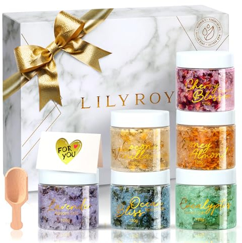 9Pcs Epsom Salt Gift Set, Birthday Gifts, Perfect Spa Gifts for Women & Men