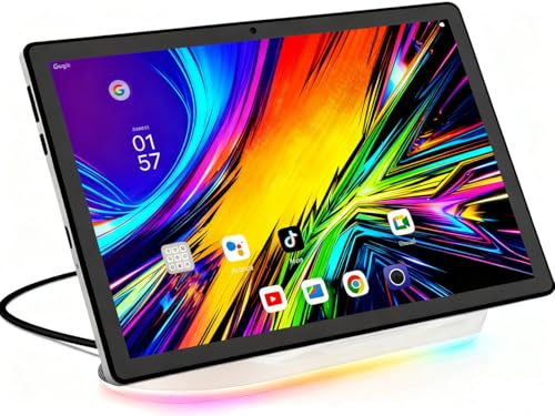 Latest 2025 Upgraded Android Tablet 10.1 Inch with IPS HD Touch Screen, Dual Camera, 64GB Storage 1TB Expansion, 8 in 1 Tablets Kit with Keyboard, Protective Case, Mouse, Stylus, BT 5.4, WiFi 6