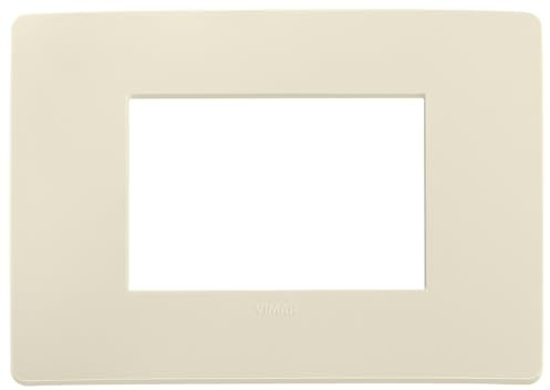Vimar 14653U.12 Plana Up placca 3 mod centrali 12.3x8.6x0.97cm, avorio matt