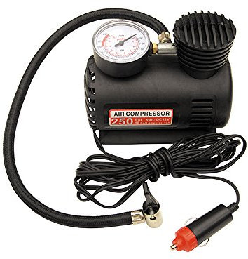 RACE X RX2940 Compact Tyre Inflator DC Portable Auto Air Compressor, 12 V