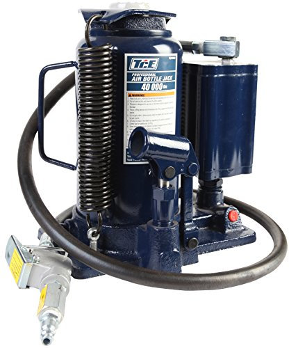 TCE Professional Grade Air Hydraulic Bottle Jack, 20 Ton Capacity