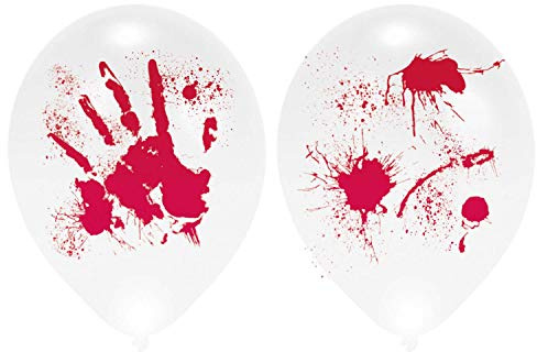 Amscan 9901843 - Halloween Bloody Hands LED 11 Latex Balloons - 4 Pack