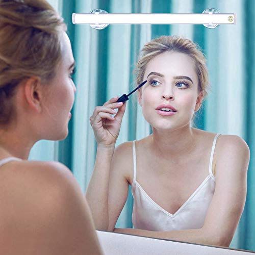 BESTCAN Portable LED Vanity Mirror Lights | Simulated Daylight | 4 Brightness Level Touch Control | Rechargeable, Cordless Makeup Lights