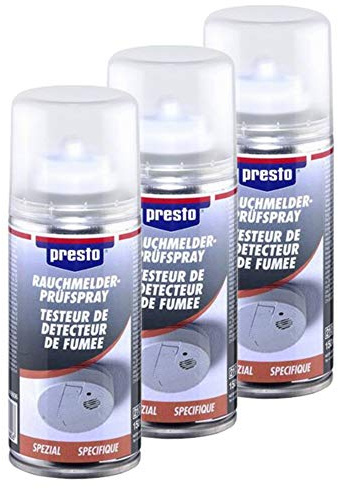 Presto 3X 416606 RAUCHMELDER-PRÜFSPRAY TESTSPRAY RAUCHWARNMELDER 150 ml