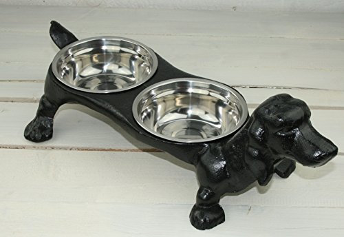 Double gamelle en fonte pour chien Moritz®