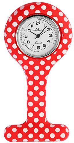 Adrina Unisex – Uhr Krankenschwesteruhr Ansteckuhr Revers Analog Quarz 4100008-001