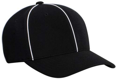Smitty HT-100 Offizielle Schiedsrichtermütze, Fußball-Lacrosse (Schwarz, Größe S (6 7/8-7 1/8)), Schwarz
