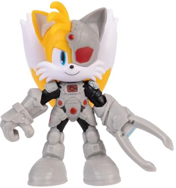 Sonic The Hedgehog DC x Sonic als Tails als Cyborg 6 cm Actionfigur, offiziell lizenziert von Jakks Pacific, hochbeweglich und detailreich gestaltet Design, Sammlerverpackung