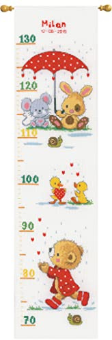 Vervaco PN-0166260 Under Umbrella I Counted Cross Stitch Kit Cotton, Multi-Colour, Approx. 18 x 70 cm / 7.2 x 28 inches.