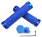 PLATT Bike Handlebar Grips Rubber Comfortable Bicycle Handle Grip for MTB/BMX with Plastic End Caps,Blue