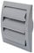 Grey Exhaust Hood Vent 4'' Inch with Built-in Pest Guard Screen and Flange, Air Vent Cover, HVAC Exhaust Vent Duct Cover, Exhaust Cap