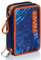 Seven Federmäppchen, Mäppchen, Mehrfarbig, Federtasche für Schreibwaren, Etui mit Stiften, Kugelschreiber, & mehr, 3 Fächer, Mädchen & Jungen, Schule - Grundschule, XXL Fly Stars blau/orange
