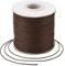 Craftdady Gewachste Polyesterschnur für Schmuckherstellung, Perlen, Makramee, Braun, 169 m x 0,5 mm