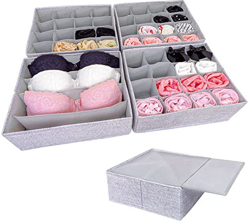 SIMPLE JOY® PAX75 Organizer für ikea Kleiderschrank; DAS ORIGINAL; passgenau; Stabiler Boden; Schubladen Ordnungssystem für Socken, BHs, Unterwäsche, Krawatten; 4er Set