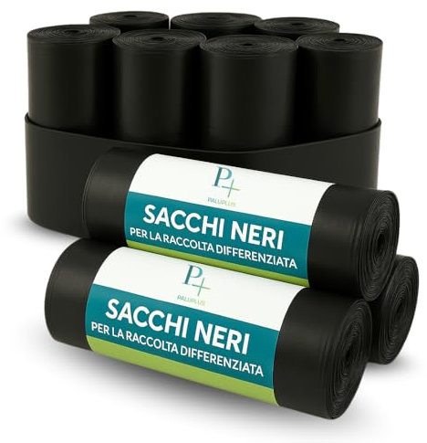 Virsus Sacchi Neri Grandi Resistenti Sacchi Spazzatura condominiali 90x120 cm 120 Litri varie quantità (40)
