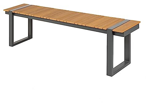 Riess Ambiente Moderne Outdoor Sitzbank Tampa Lounge 180cm Holzoptik wetterfest Garten Bank Gartenbank