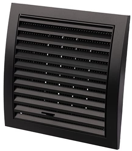 Ø 125mm / 5'' Anthracite Plastic Adjustable Ventilation Grille - Air Vent Cover with Insect Protection