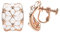 Helix Ohrclips Nicht Piercing ohrringe Damen Weiße Blumen Rosévergoldeter verstellbarer Ohrclip