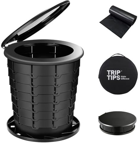 TRIPTIPS Toilettes de voyage rétractables, portables et réglables en hauteur pour adultes et enfants, pour camping/voiture