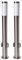 Novatool 2X Gartenlampen I 80 cm I mit 2 Steckdosen I Edelstahl I IP44 I E27 Sockel I Gartenleuchten Stehlampen Säulenlampen außen Stromverteiler Mehrfachsteckdose Steckdosensäule Outddoor