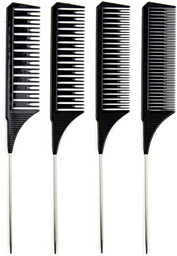Highlighting Combs Set - 4 Foiling Combs - Sectioning - Pin Tail - Weaving