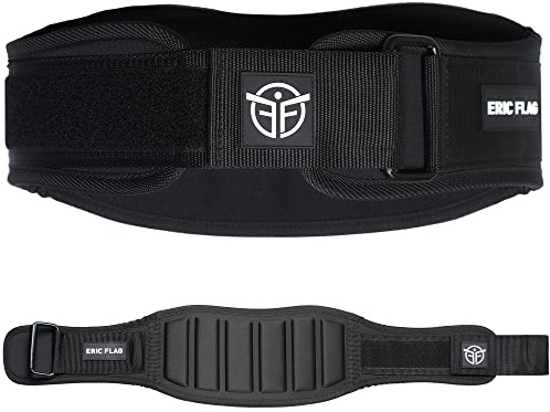 Eric Flag - Krafttraining, Gewichtheben, Powerlifting - Lendengurt aus hochwertigem Nylon - Bauchgurt für Krafttraining Männer und Frauen, Squat & Heben