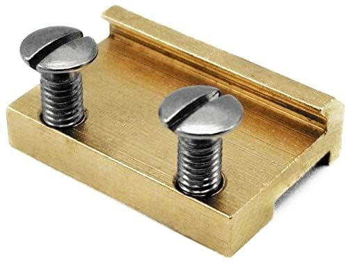 ML-Train Schienenverbinder zum Schrauben aus Messing 19 mm mit Edelstahlschrauben - Gartenbahn Spur G Zubehör (100 Stück)